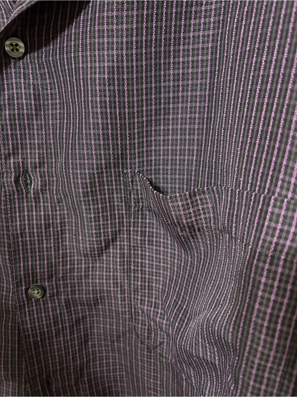 Synrgy Purple Short-Sleeve Check Button-Down Shirt - Picture 4 of 4